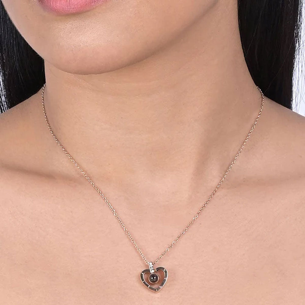 Love Heart Pendant | 18k Rose Gold Plated