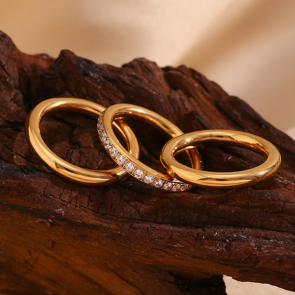 Shimmery Triple Ring