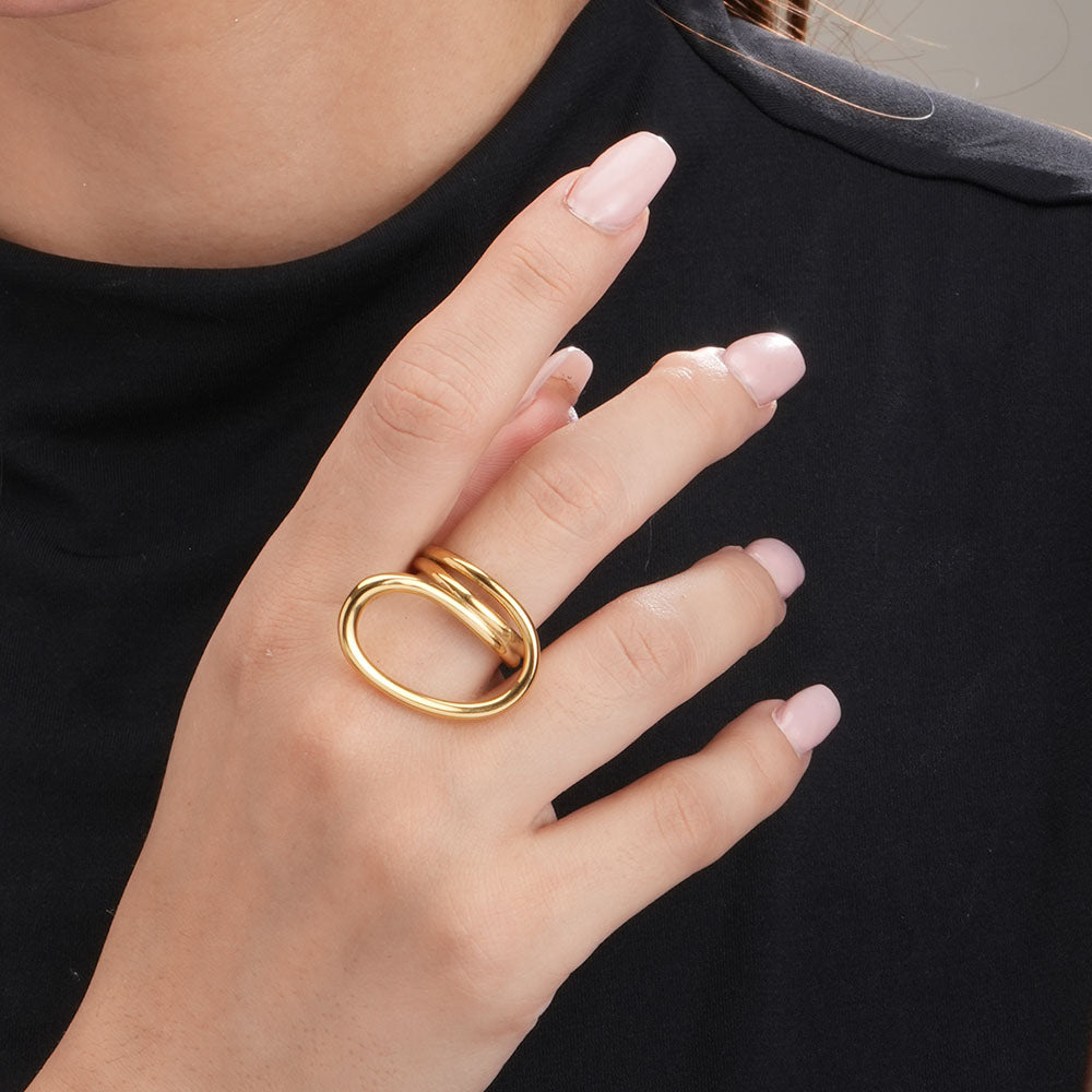 Irregular Modern Gold Ring