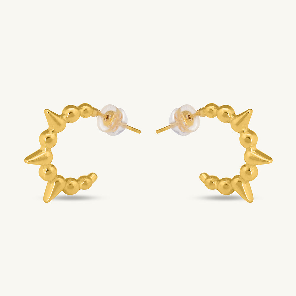 Soft Spikes Hoop Earrings