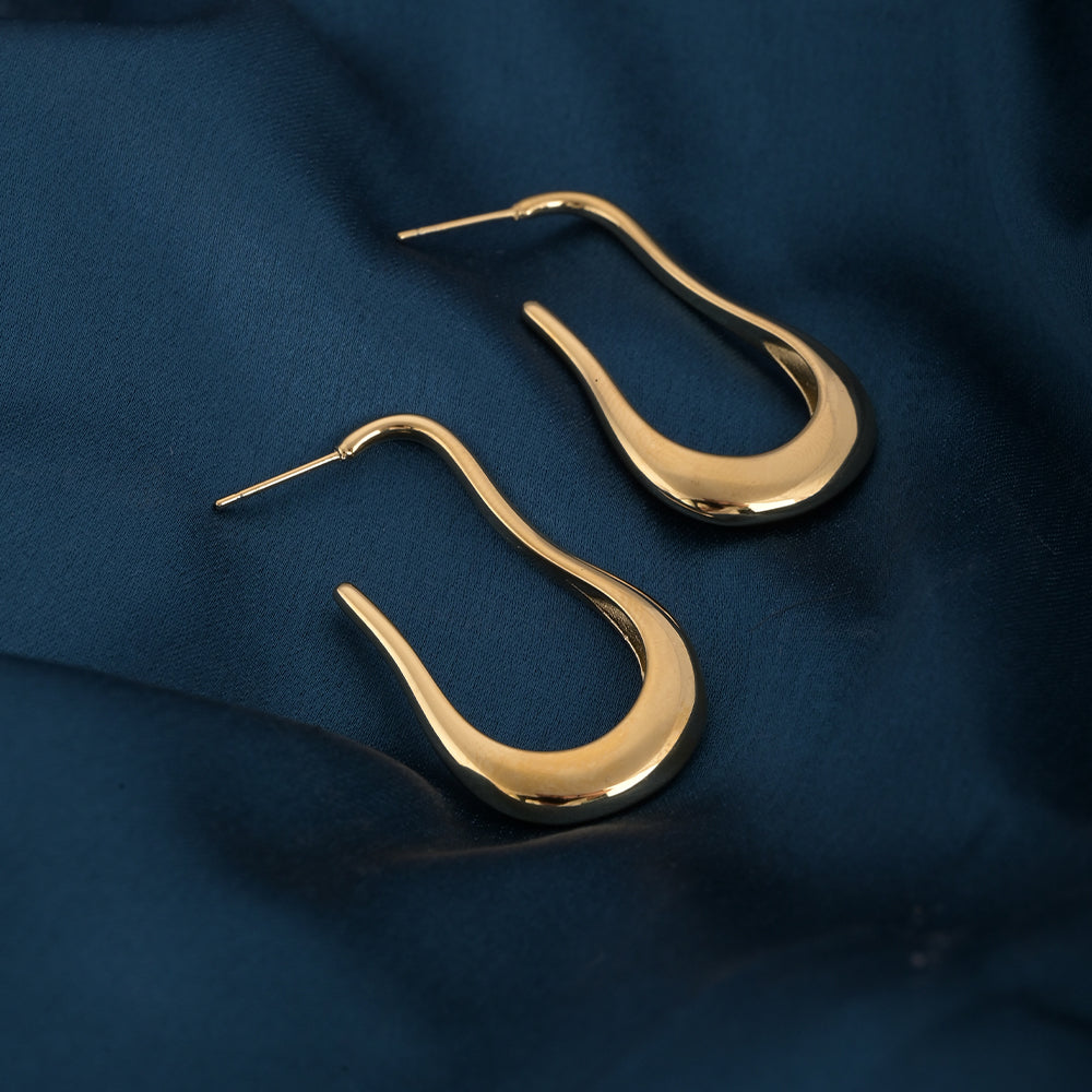 Lunar Curve Dangler Earrings