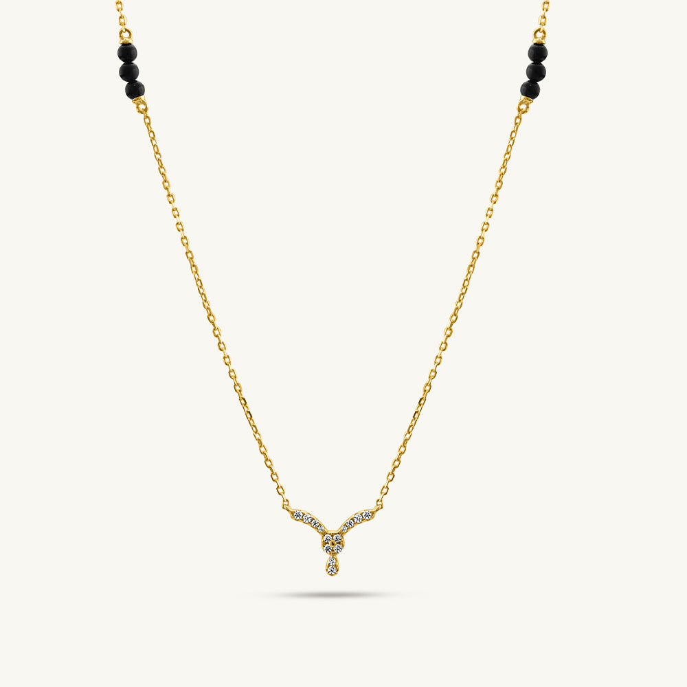 Kanike Diamond Mangalsutra | BIS Hallmarked | 18k Gold Vermeil