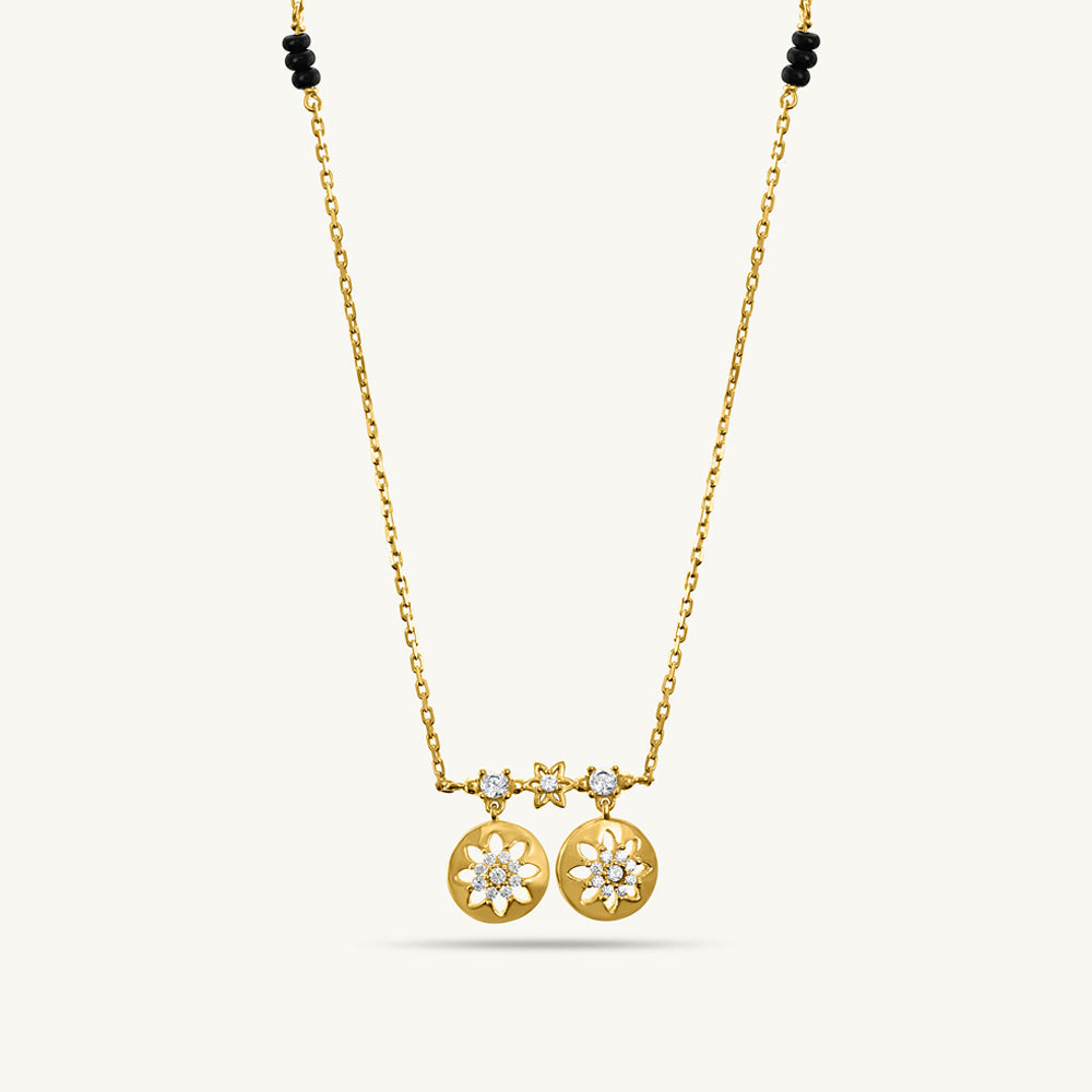 Ishani Diamond Mangalsutra | BIS Hallmarked | 18k Gold Vermeil