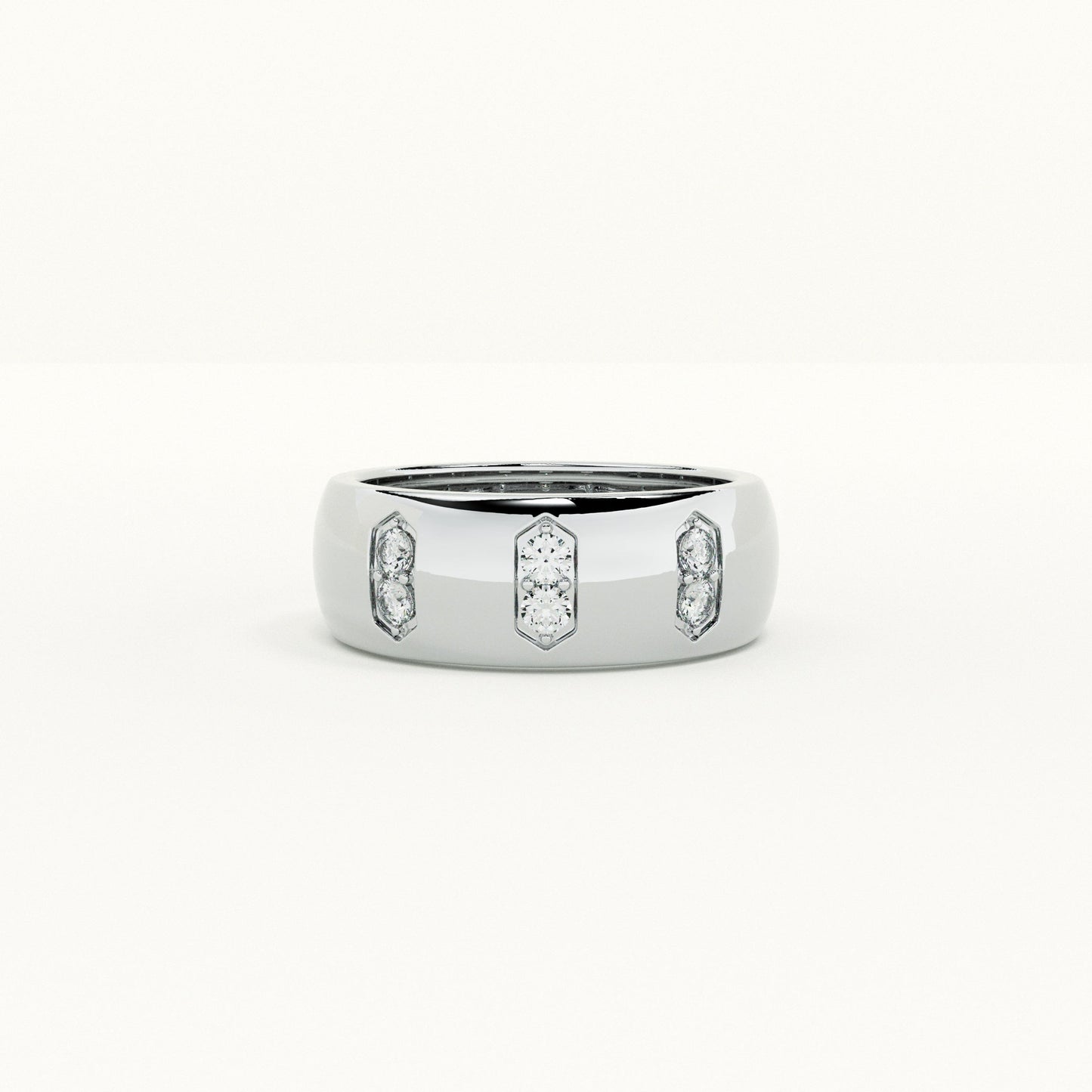 Love Column Men's Band- 925 Silver
