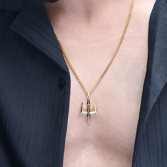 Golden Trident Necklace