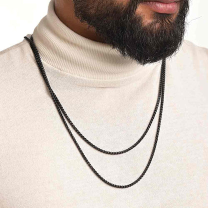 Wheat Chain | Black Plated | 3 MM