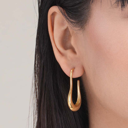 Lunar Curve Dangler Earrings