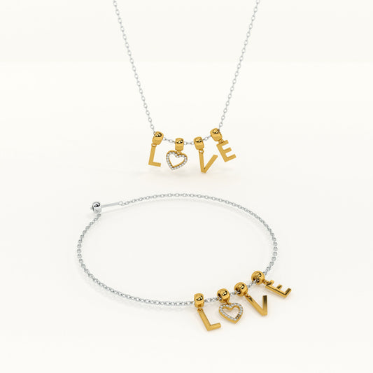 Love Gold Jewelry Set