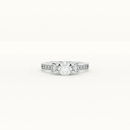 Scarlet 3 Stone Spark 925 Silver Ring