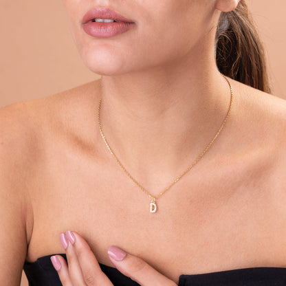 Studded Initial Necklace
