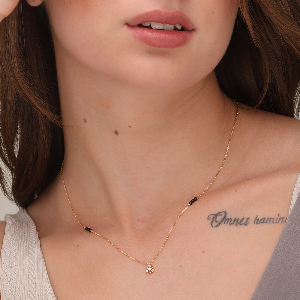 Ishaana Diamond Mangalsutra   | BIS Hallmarked | 18k Gold Vermeil