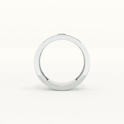 Trillion-Cut Stone Band  - 925 Silver