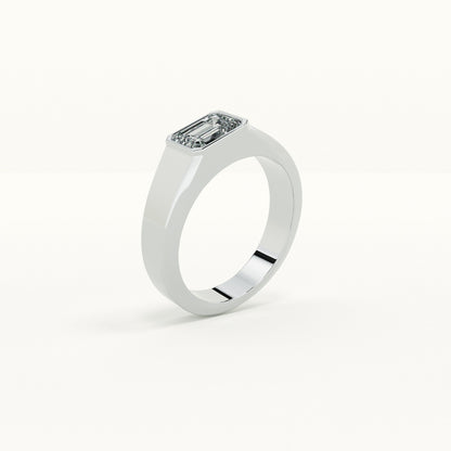 Rectangular Forever Vow Men's 925 Silver Ring