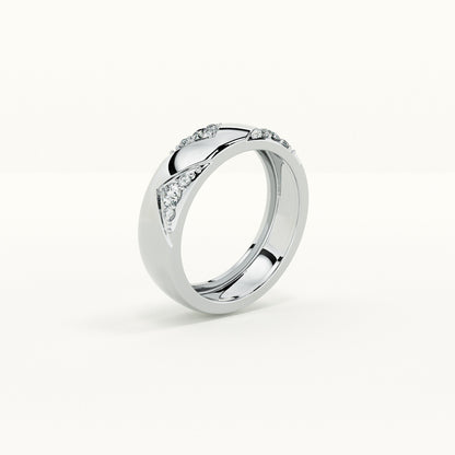 Triad of Love 925 Silver Men's Band