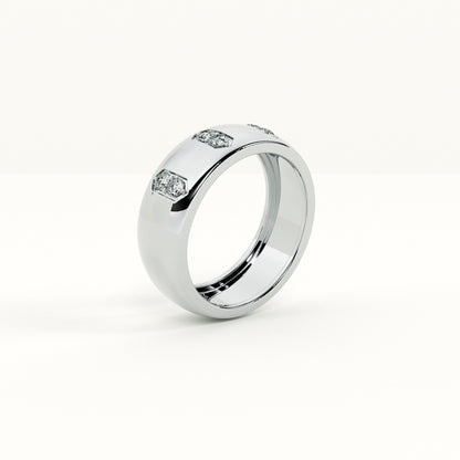Love Column Men's Band- 925 Silver