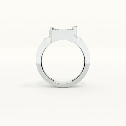 Dual Stone Set Stratum 925 Silver Men's Ring