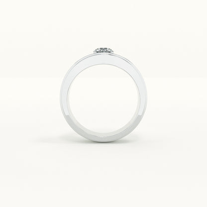 Timeless Single Stone Men's Ring- 925 Silver