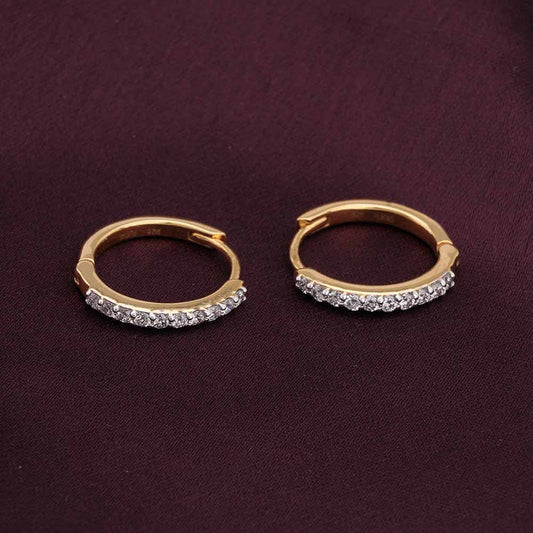 Gold Small  Lab Grown Diamond + Gold Vermeil Hoops