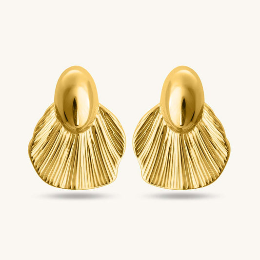 Goldfish Tail Shaped Stud Earrings