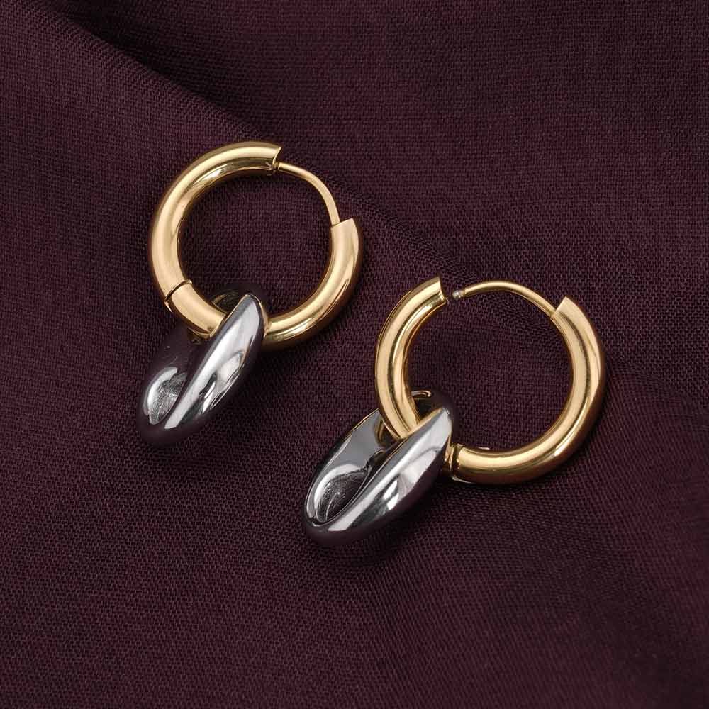 Multimetal Linked Drop Earrings