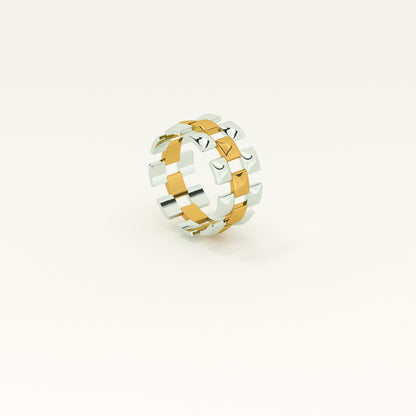 Cubist Chic Multi-coloured Ring