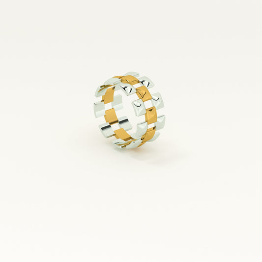 Cubist Chic Multi-coloured Ring