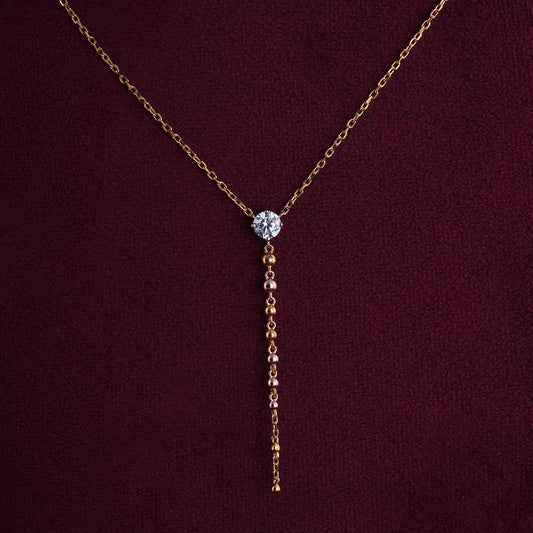 Lariate Whispers Necklace | 18K Gold Vermeil Plated