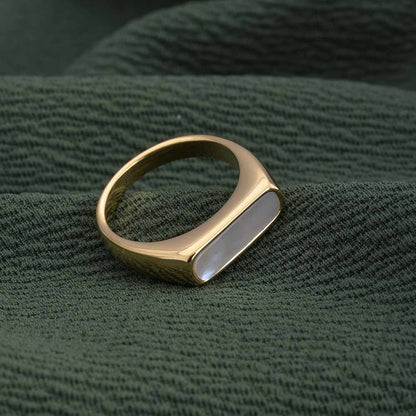 White Bar Ring