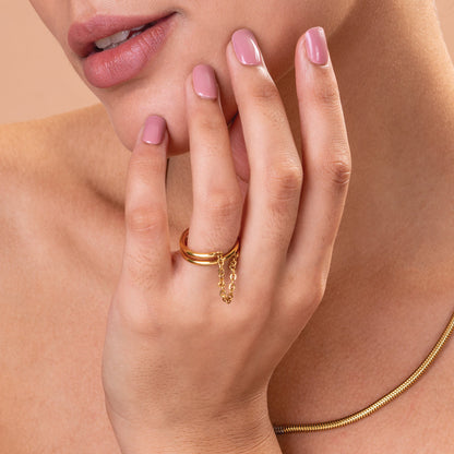 Tassel Chain Spiral Ring