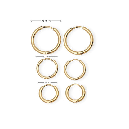 Round Huggie Hoop Earrings